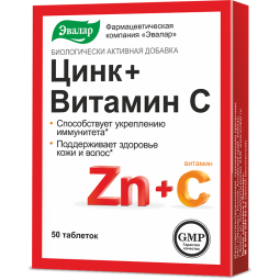 Evalar Zinok + Vitamín C,...